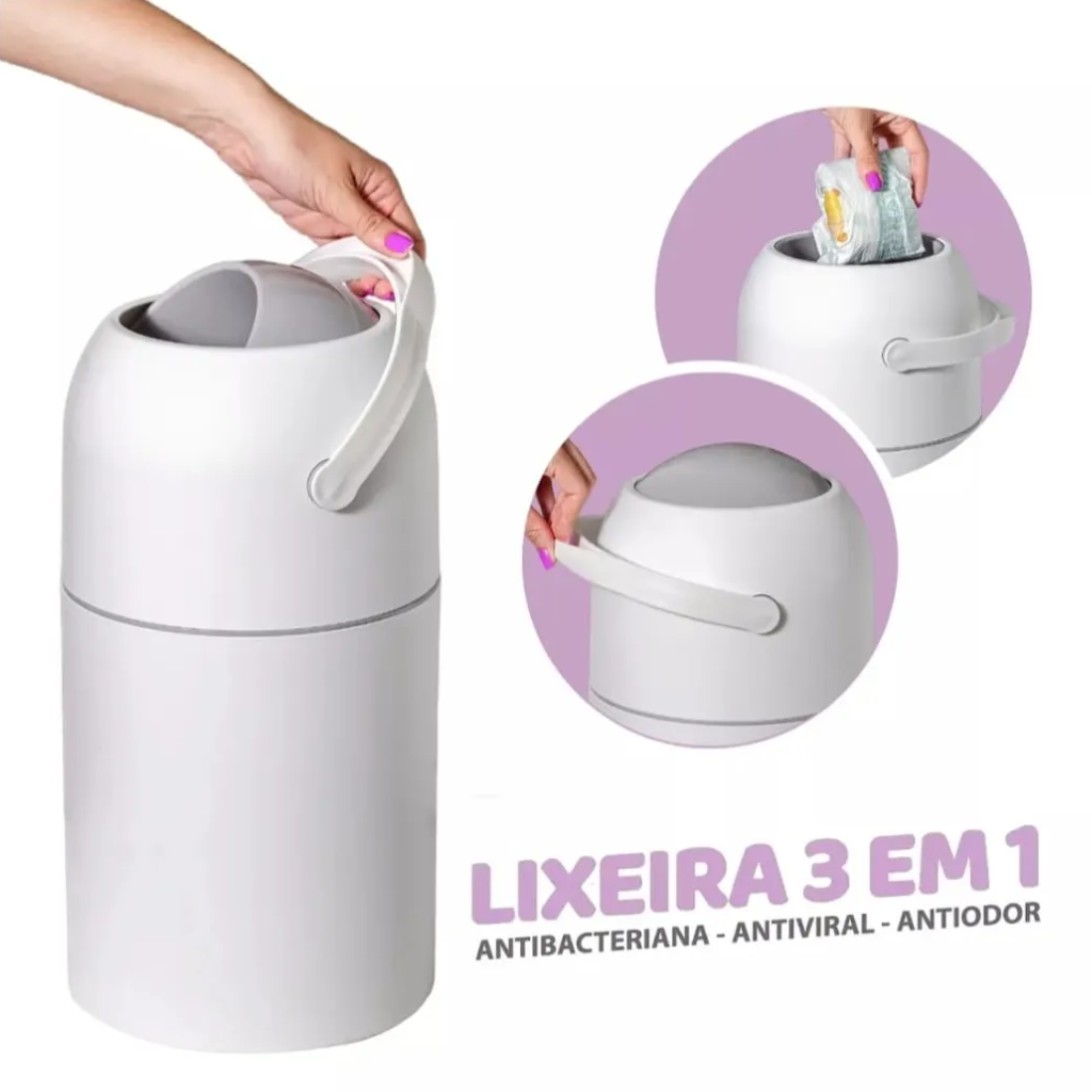 Lixeira Mágica Anti Odor 3 em 1