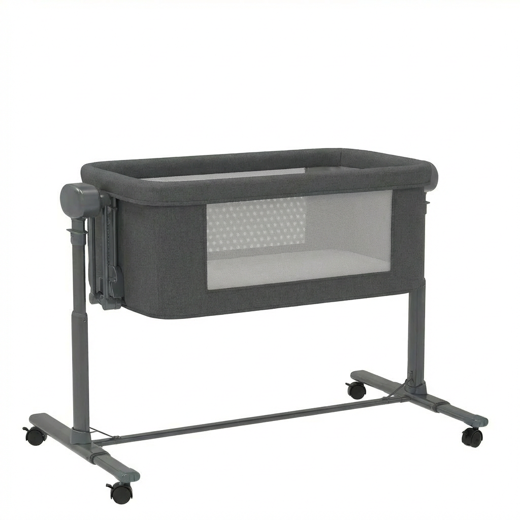 Berço Portátil 6 em 1 com Balanço Suave, Sons Calmantes e Ajuste de Posição