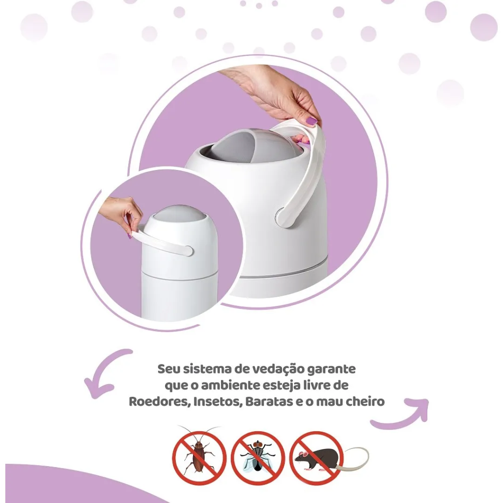 Lixeira Mágica Anti Odor 3 em 1