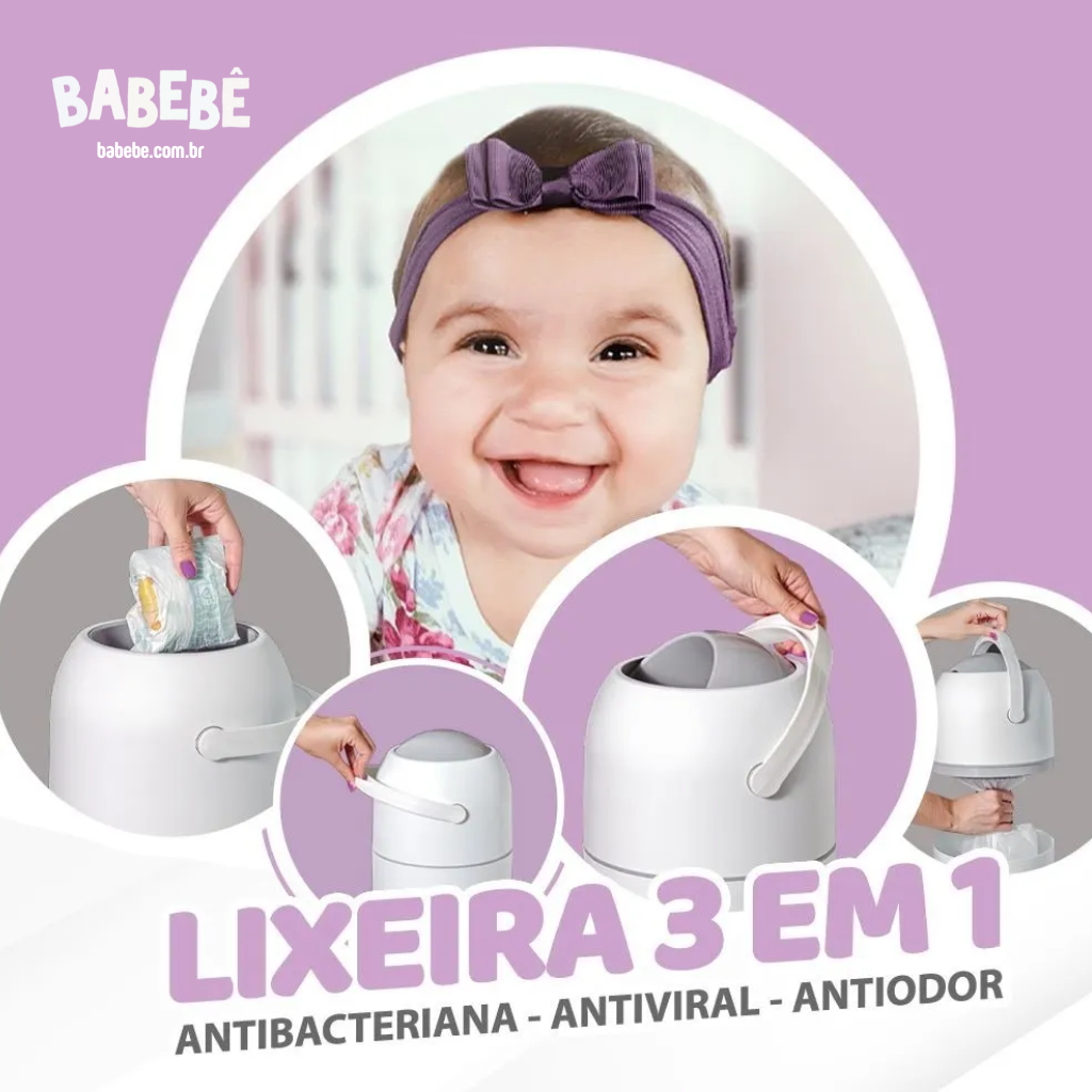 Lixeira Mágica Anti Odor 3 em 1