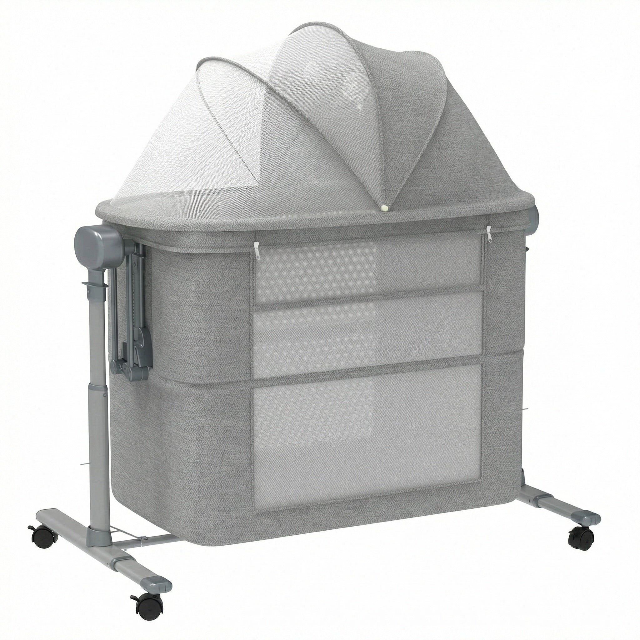 Berço Portátil 6 em 1 com Balanço Suave, Sons Calmantes e Ajuste de Posição